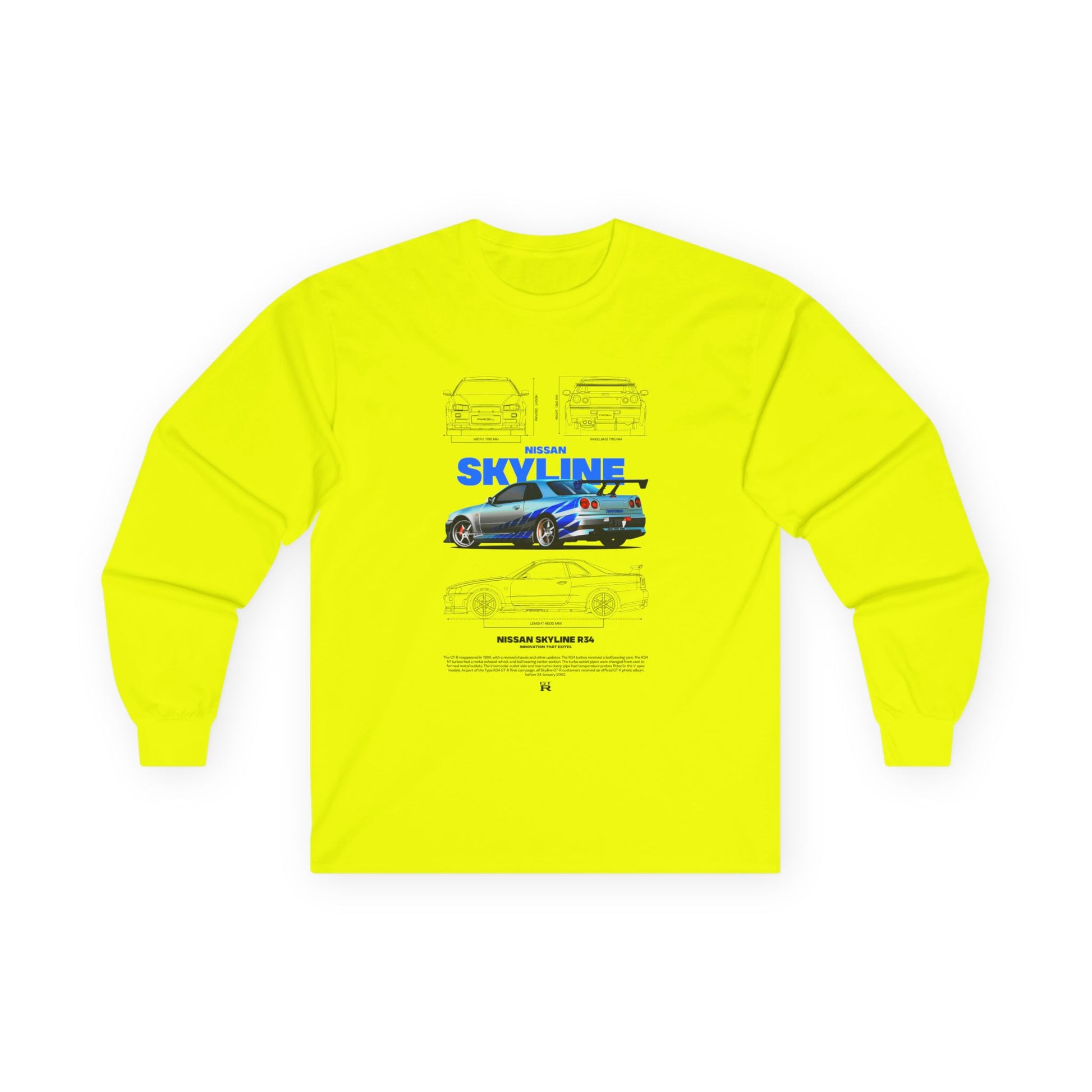 Nissan Skyline Long Sleeve Tee - Classic Car Enthusiast T-shirt - CreativeRino