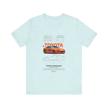 Toyota Supra MK4 Unisex Jersey Tee - Car Enthusiast Graphic Shirt - CreativeRino