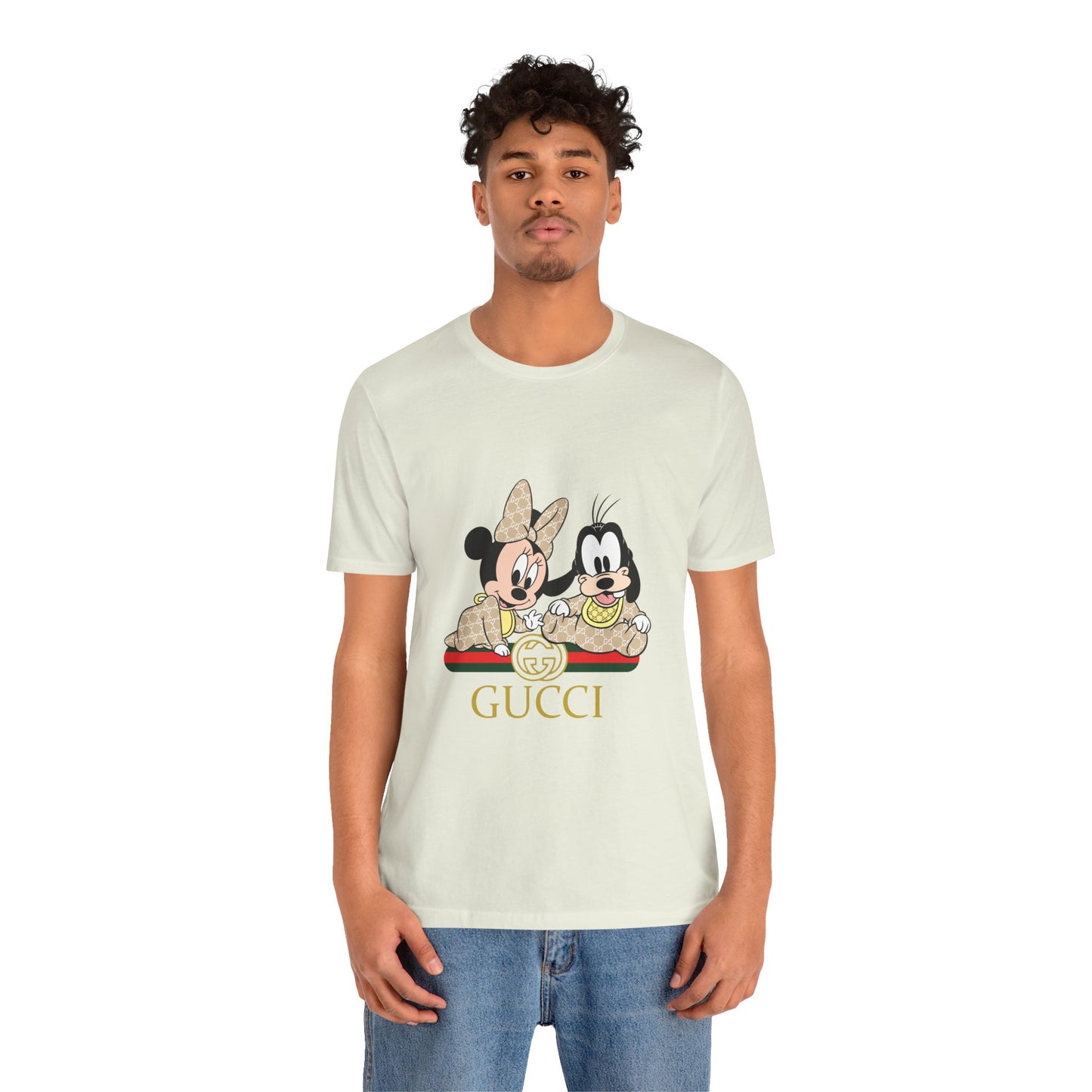 Mickey & Goofy Gucci Inspired Tee - Unisex Jersey Short Sleeve T-shirt - CreativeRino