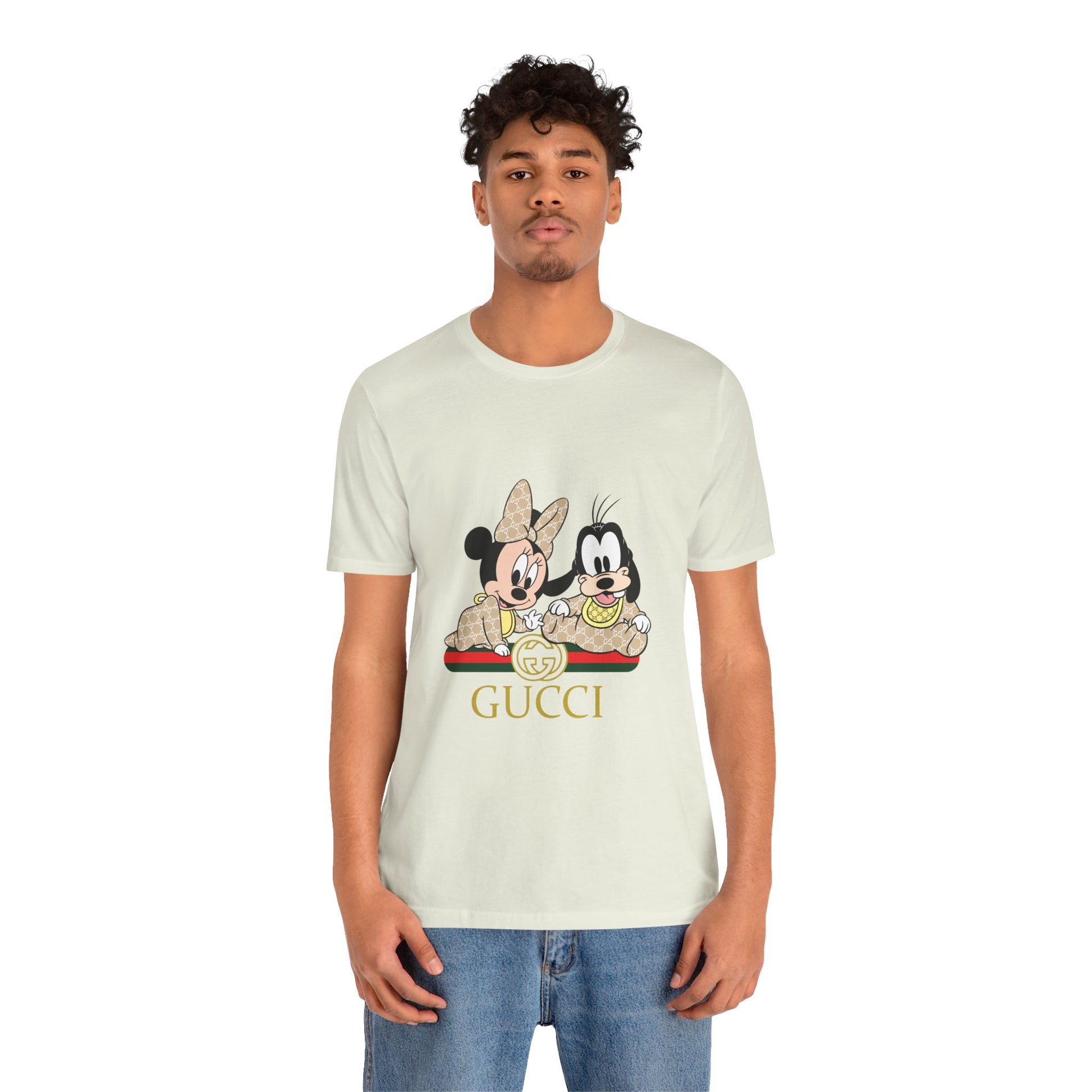 Mickey & Goofy Gucci Inspired Tee - Unisex Jersey Short Sleeve T-shirt - CreativeRino