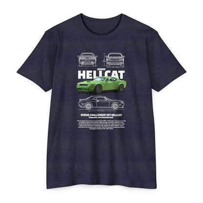 Dodge Charger SRT Hellcat Graphic T-Shirt - Unisex Car Enthusiast Apparel - CreativeRino