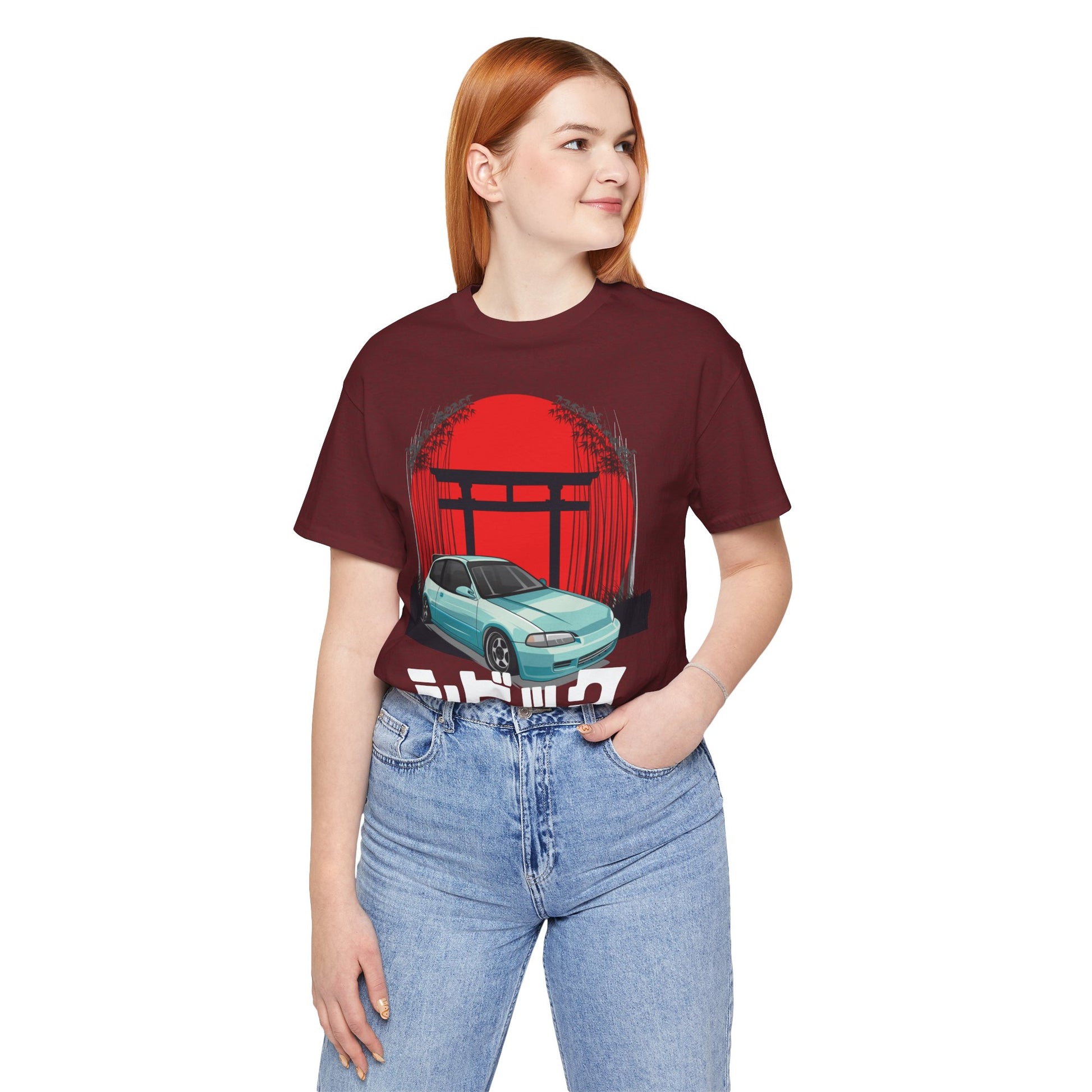 Hinda Civic Estilo Car Art Tee - Retro Aesthetic Automotive T-Shirt - CreativeRino