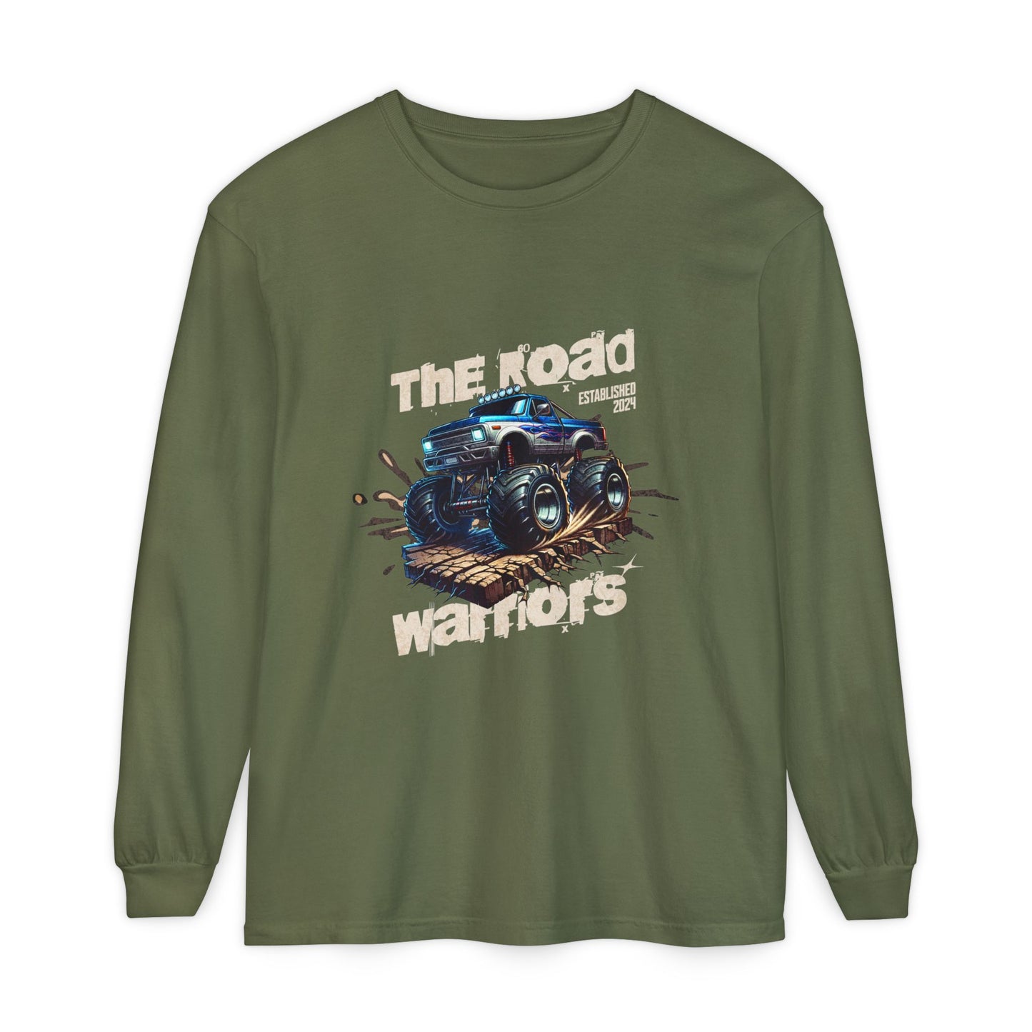 Monster Truck Long Sleeve T-Shirt - The Road Warriors Design - CreativeRino