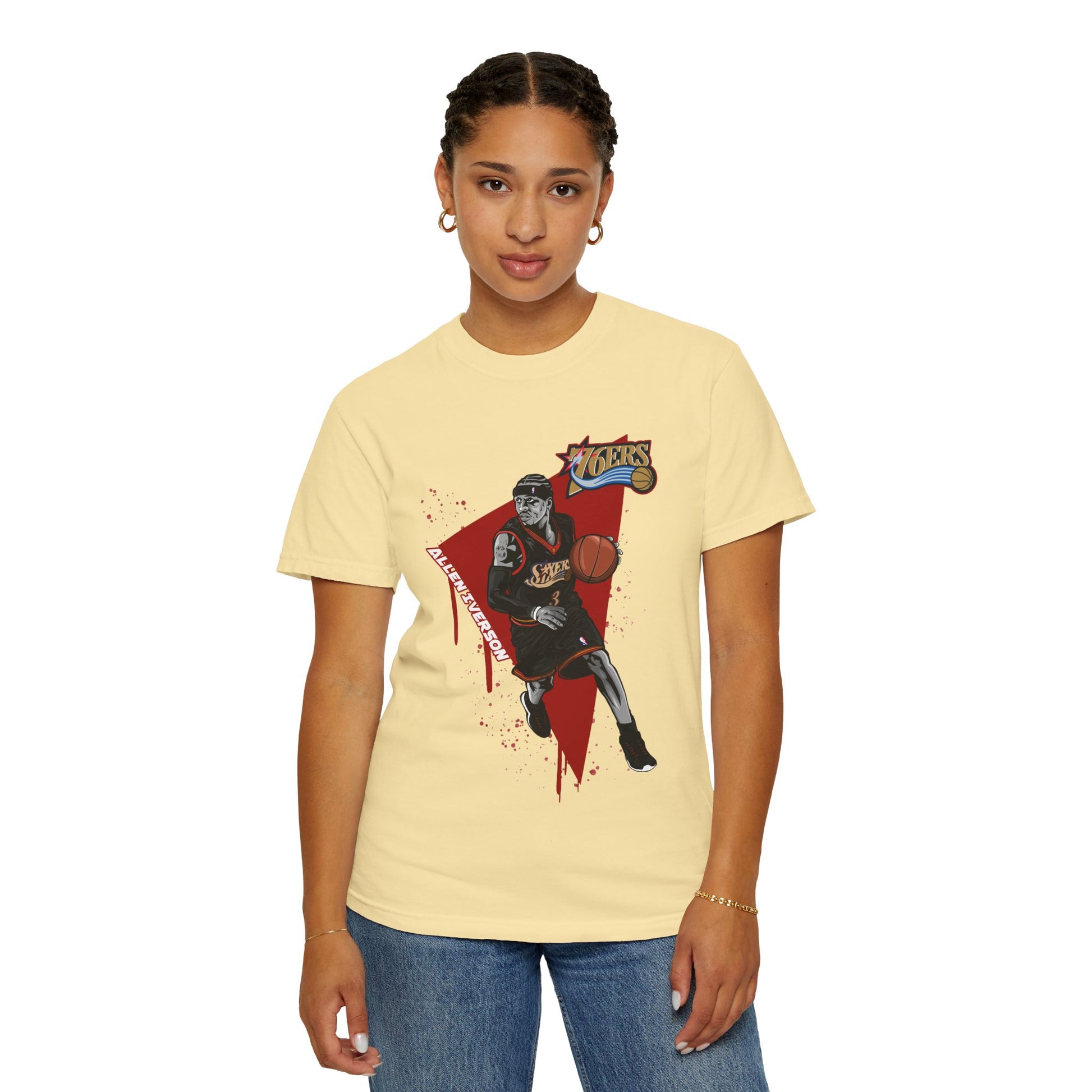Allen Iverson Basketball Unisex T-shirt - Sports Fan Tee with Graphic Print - CreativeRino