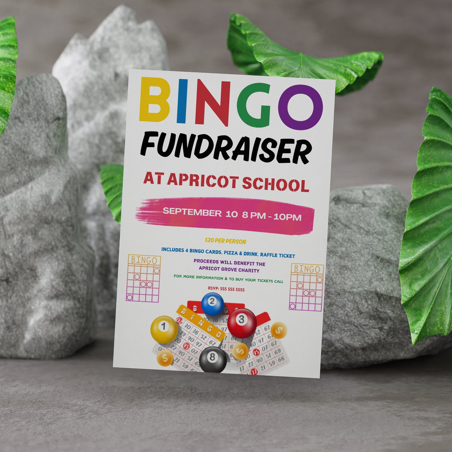 Bingo Fundraiser Flyer Template | Bingo Night Flyer