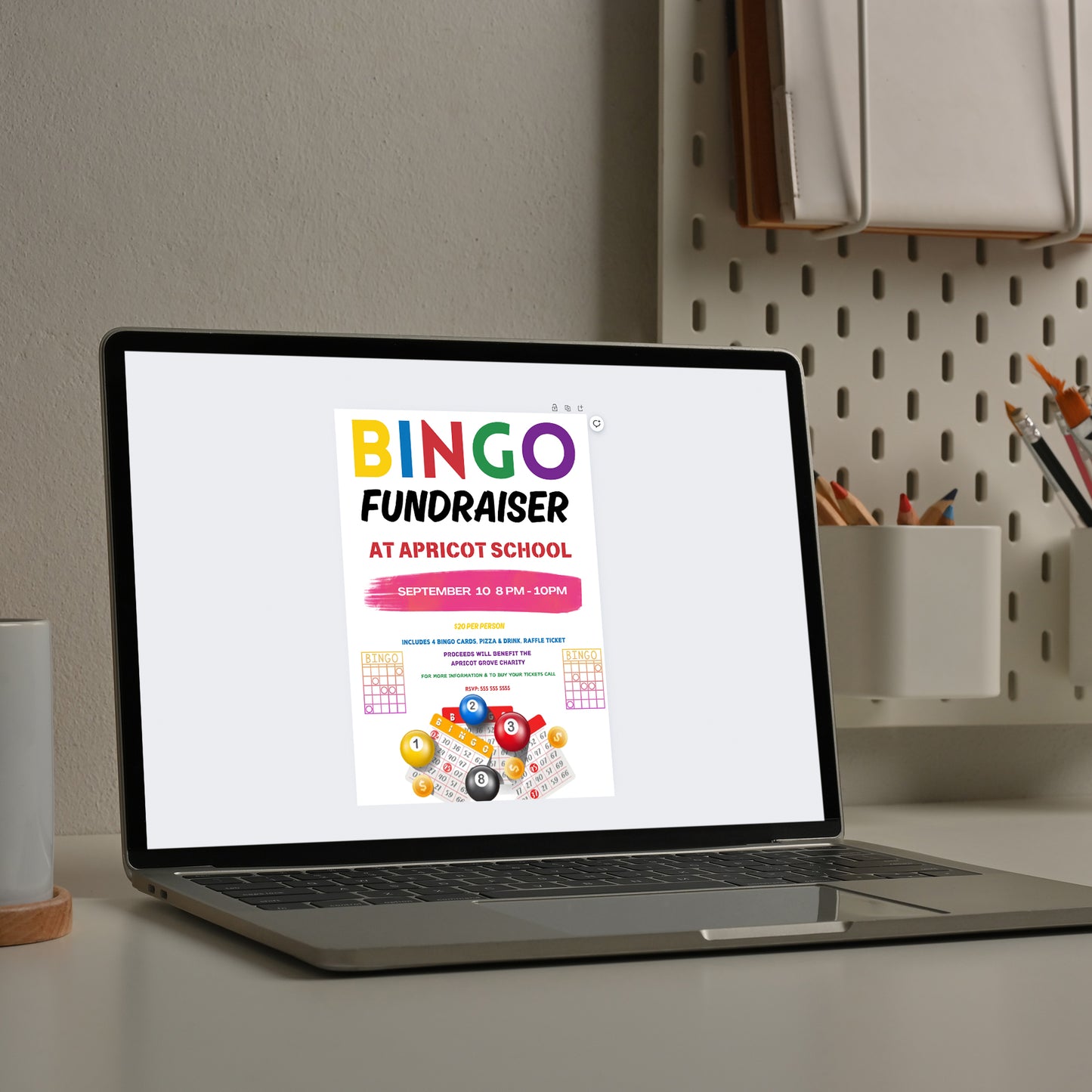 Bingo Fundraiser Flyer Template | Bingo Night Flyer