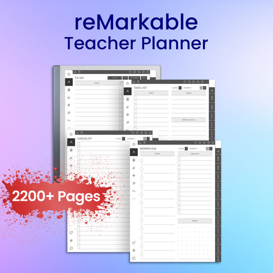 reMarkable 2 Teacher Planner Template