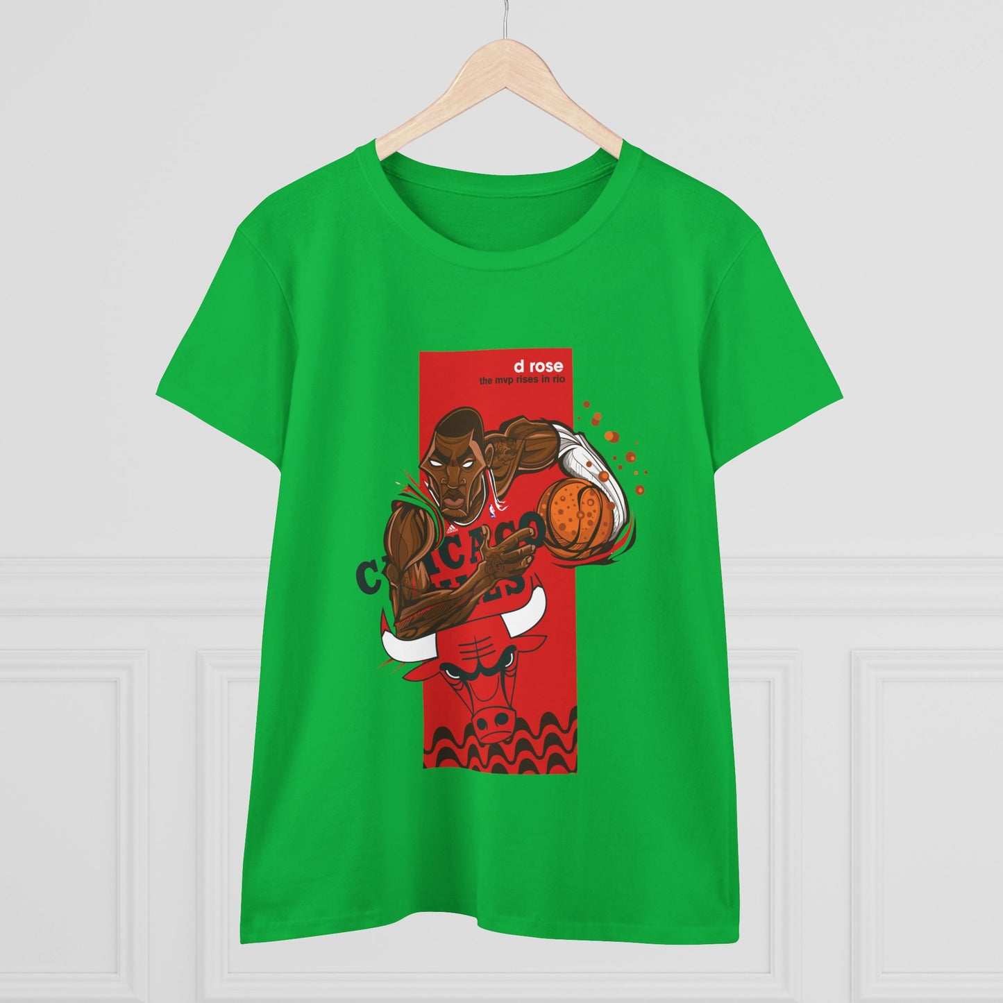 Women's Derrick Rose Basketball Graphic T-shirt- Celebrate Your Passion for the Game! - CreativeRino