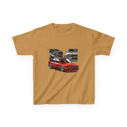 Kids Car Enthusiast Tee - Vintage Racing Design - CreativeRino