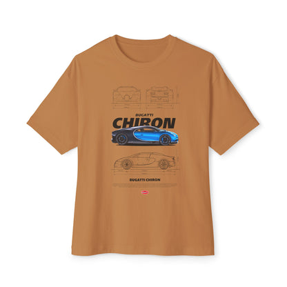 Bugatti Chiron Unisex Oversized Boxy Tee - Car T-shirt - CreativeRino