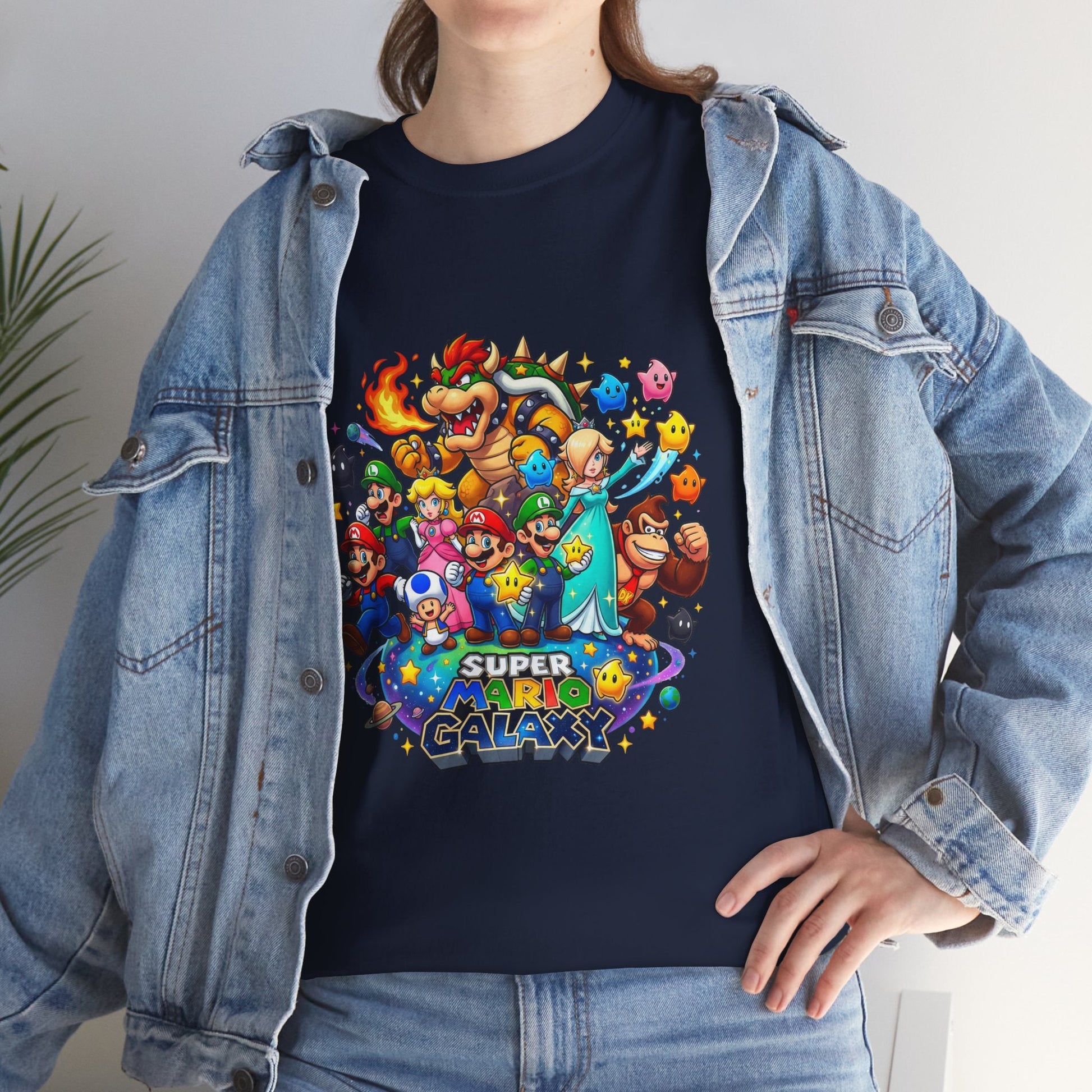 Gaming Characters Graphic Tee — "Mario Galaxy" Colorful Arcade Crew T-Shirt Printify