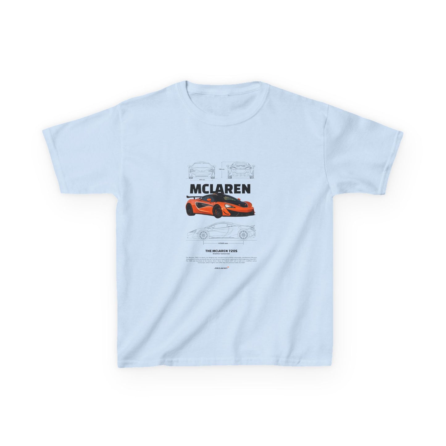 McLaren 720S Kids Race Car Tee - Perfect T-shirt for Young Car Enthusiasts - CreativeRino