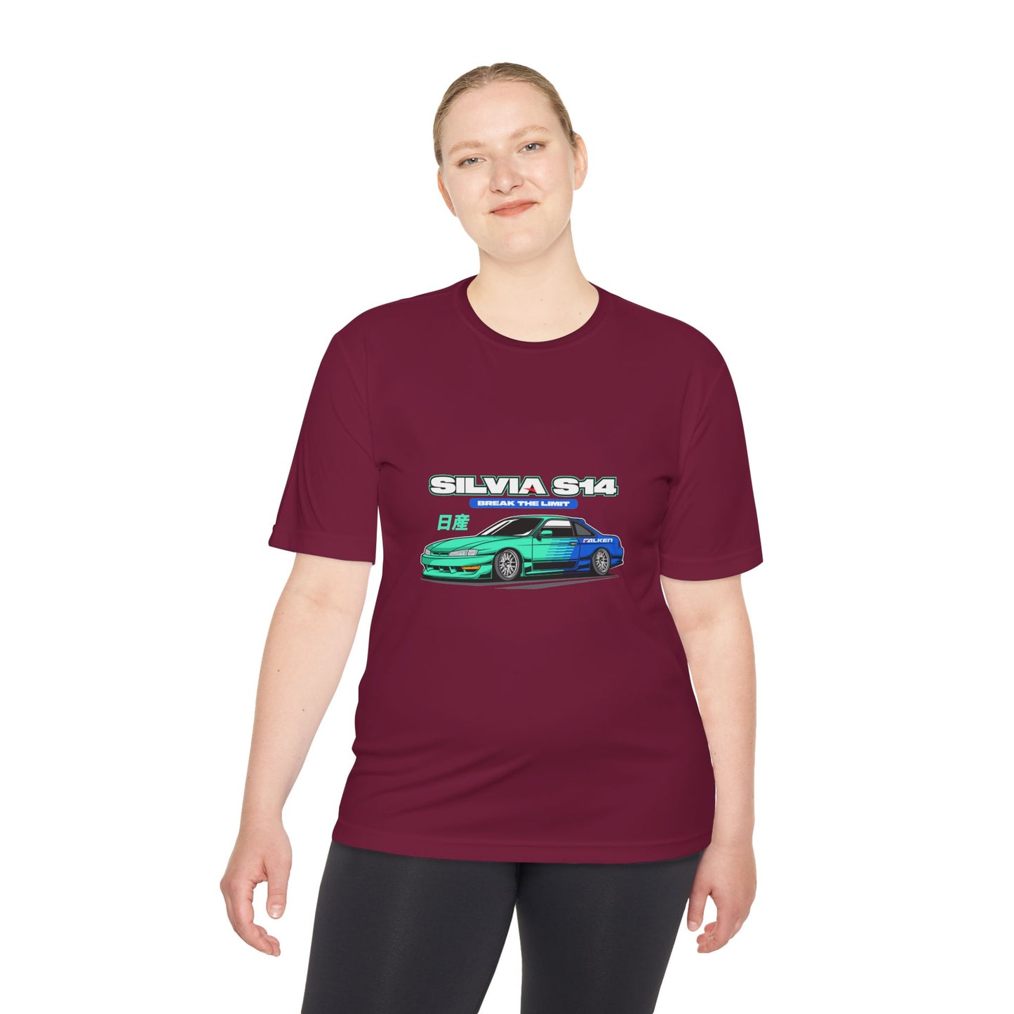 Silvia S14 Unisex Moisture Wicking Tee -  Car Graphic T-shirt for Car Enthusiasts - CreativeRino