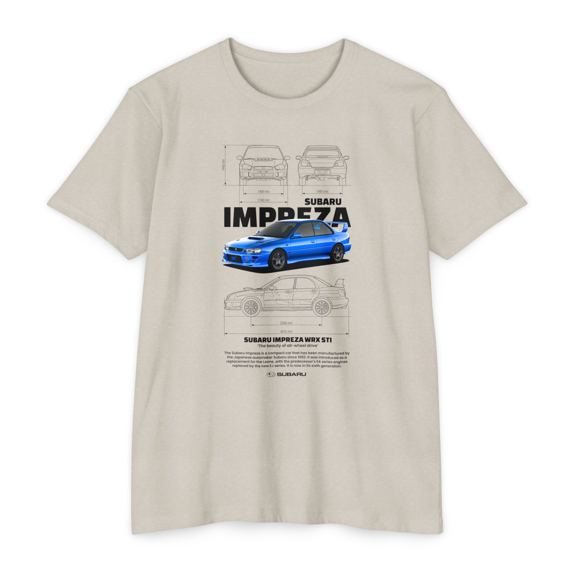 Subaru Impreza WRX STI Graphic Tee - Unisex CVC Jersey T-Shirt for Car Lovers - CreativeRino
