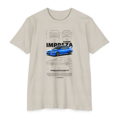 Subaru Impreza WRX STI Graphic Tee - Unisex CVC Jersey T-Shirt for Car Lovers - CreativeRino