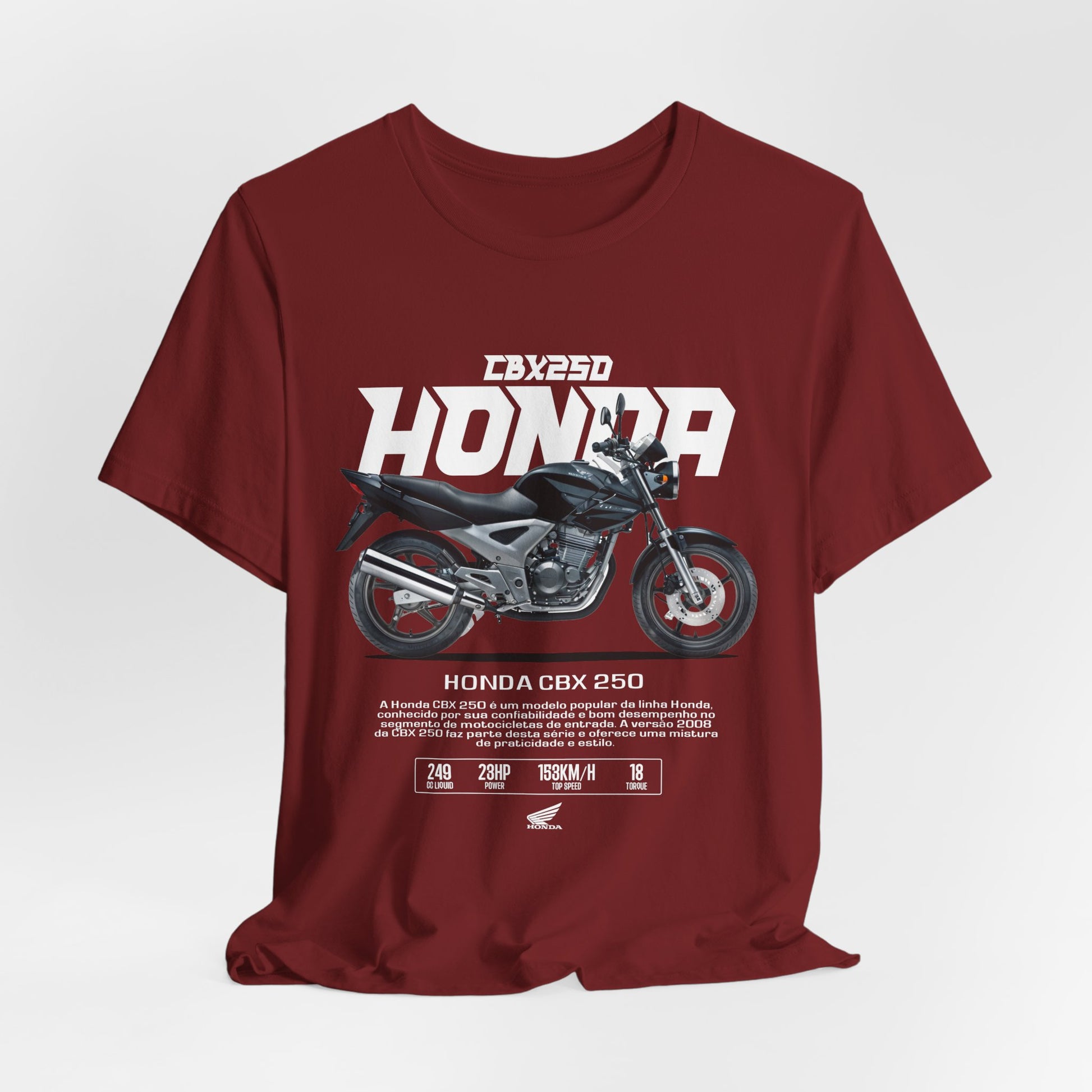 Honda CBX 250 Motorcycle Unisex T-Shirt - Bold Graphic Tee for Riders - CreativeRino