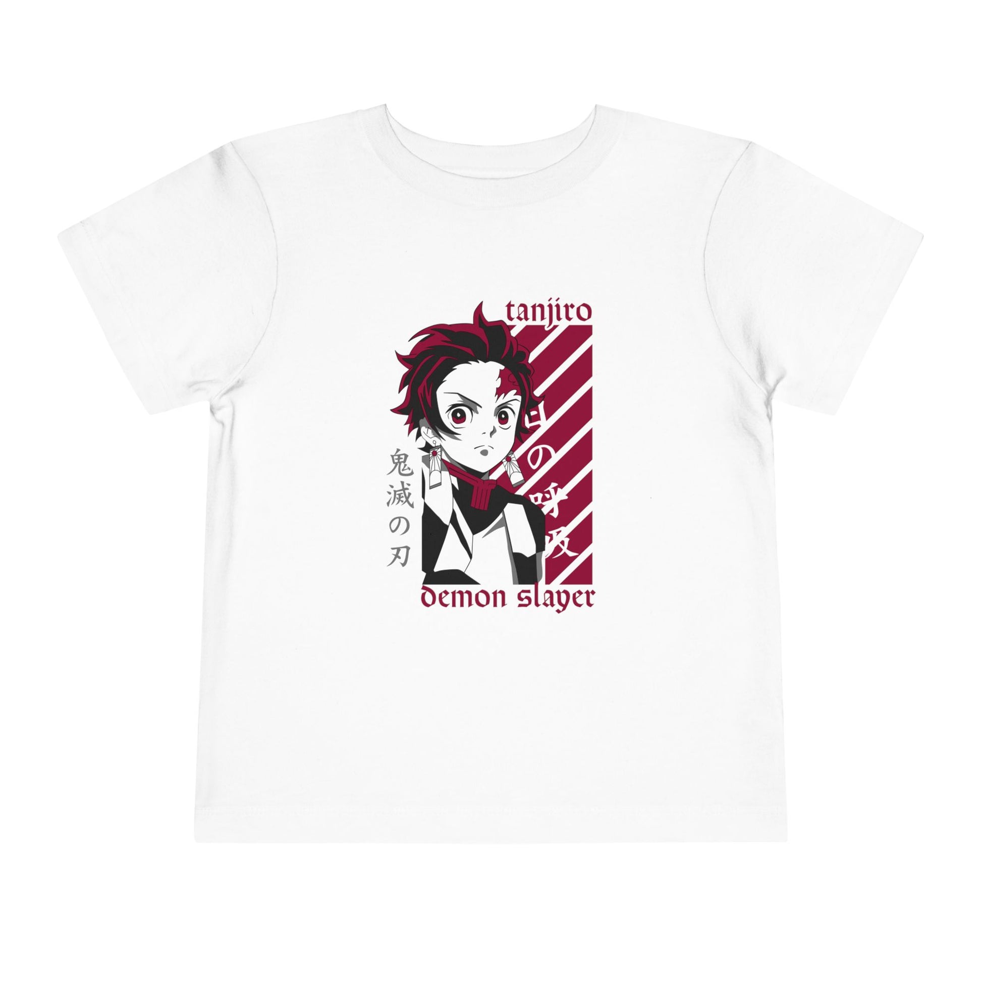 Toddler Demon Slayer Tee - Tanjiro Short Sleeve Anime T-shirt for Kids - CreativeRino