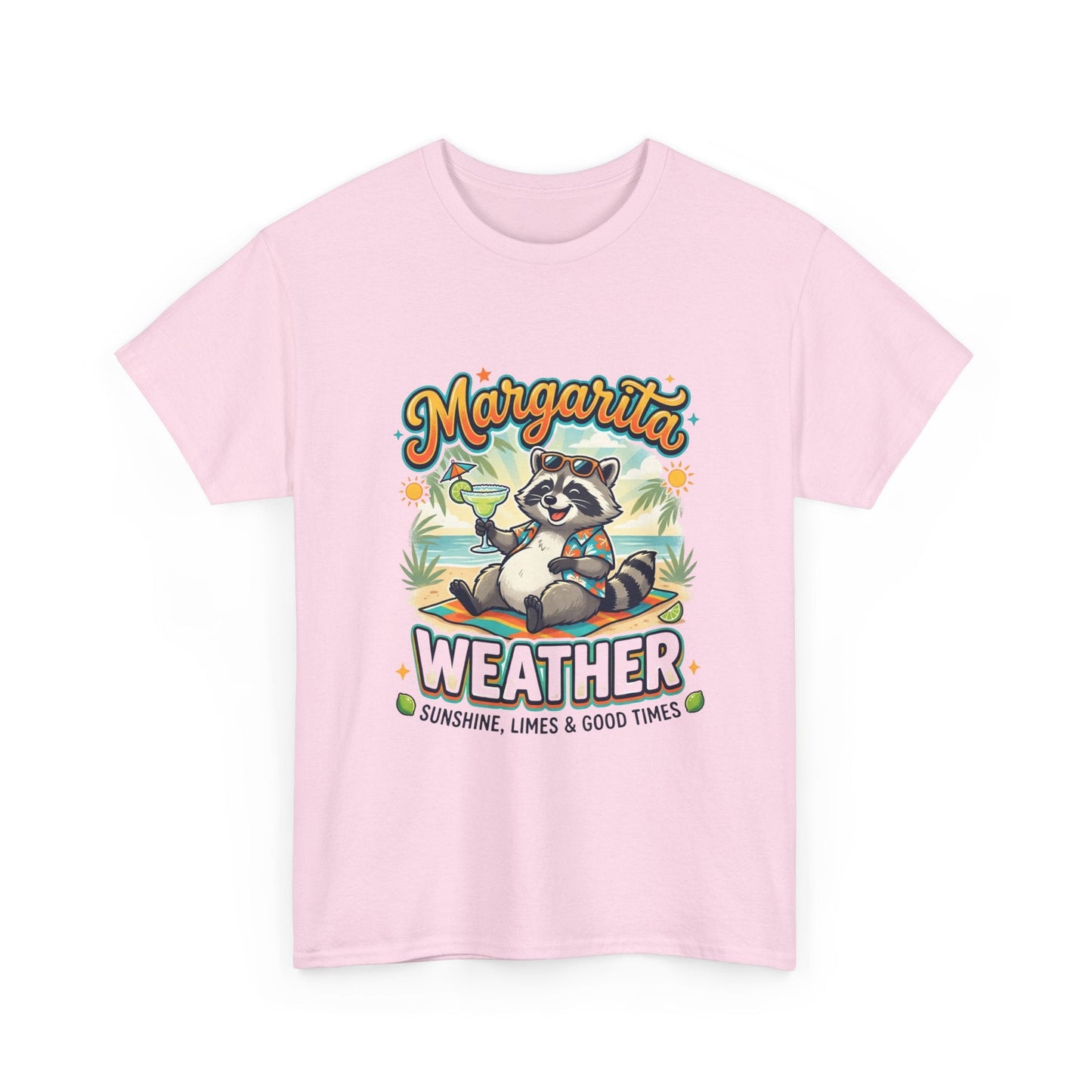 Margarita Weather T-Shirt — Cute Raccoon Cocktail Tee for Summer & Parties Printify