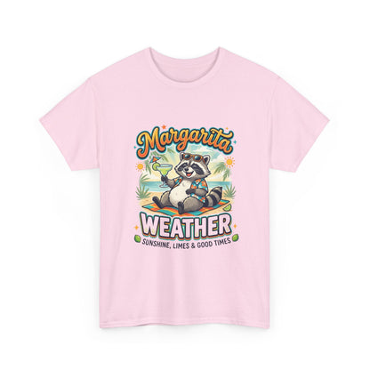 Margarita Weather T-Shirt — Cute Raccoon Cocktail Tee for Summer & Parties Printify