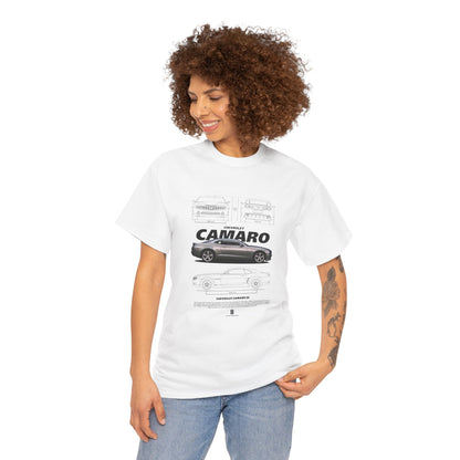 Chevrolet Camaro Unisex Heavy Cotton Tee - Vintage Car Design T-Shirt - CreativeRino