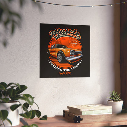 Vintage Muscle Car Poster - Pushing the Limits Retro Wall Art - CreativeRino