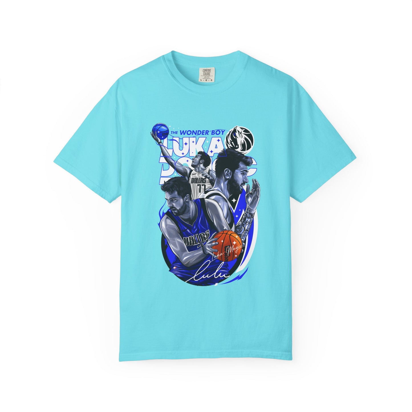 Unisex Garment-Dyed T-shirt | Luka Doncic "The Wonder Boy" Basketball Tee - CreativeRino