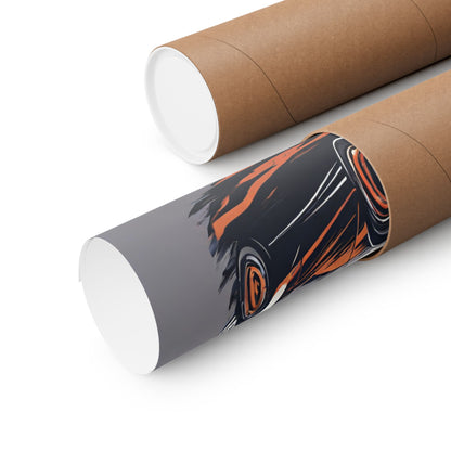 Vintage Car Adventure Matte Poster - CreativeRino