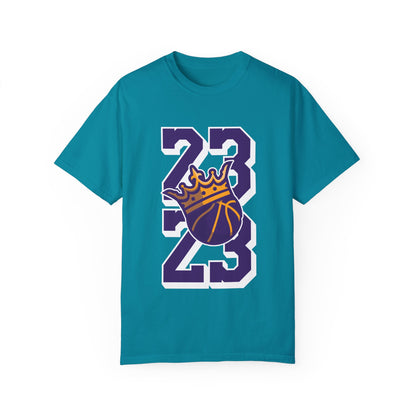Lebron James King of the Court Unisex Garment-Dyed T-shirt - Basketball 23 Tee Design - CreativeRino