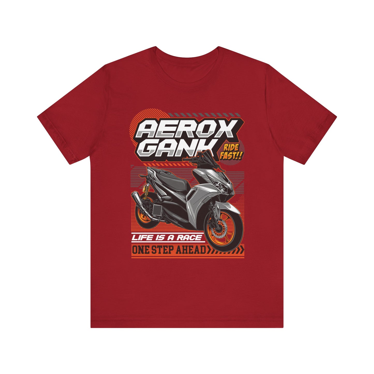 Stylish Scooter Graphic Tee - AEROX GANk - Ride Fast T-shirt - CreativeRino