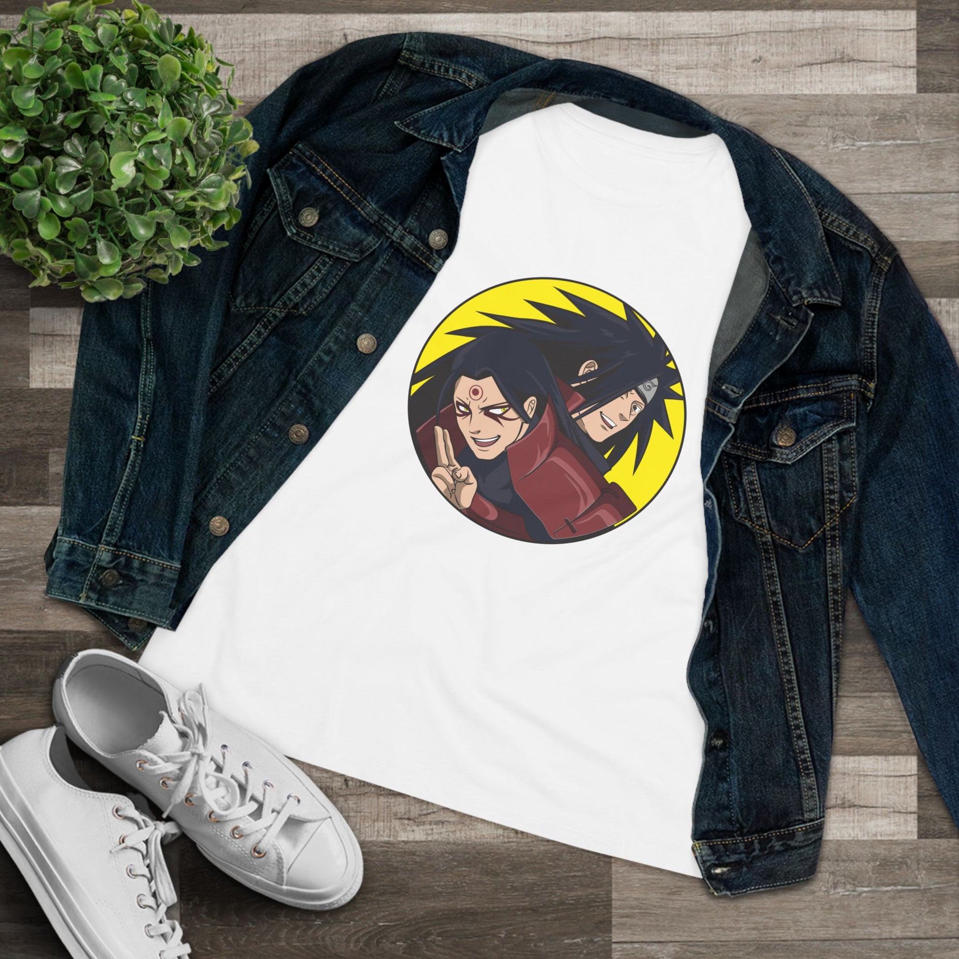 Retro Anime Women's Cotton Tee - Naruto Stylish, Fun, Perfect T-shirt for Fans! - CreativeRino