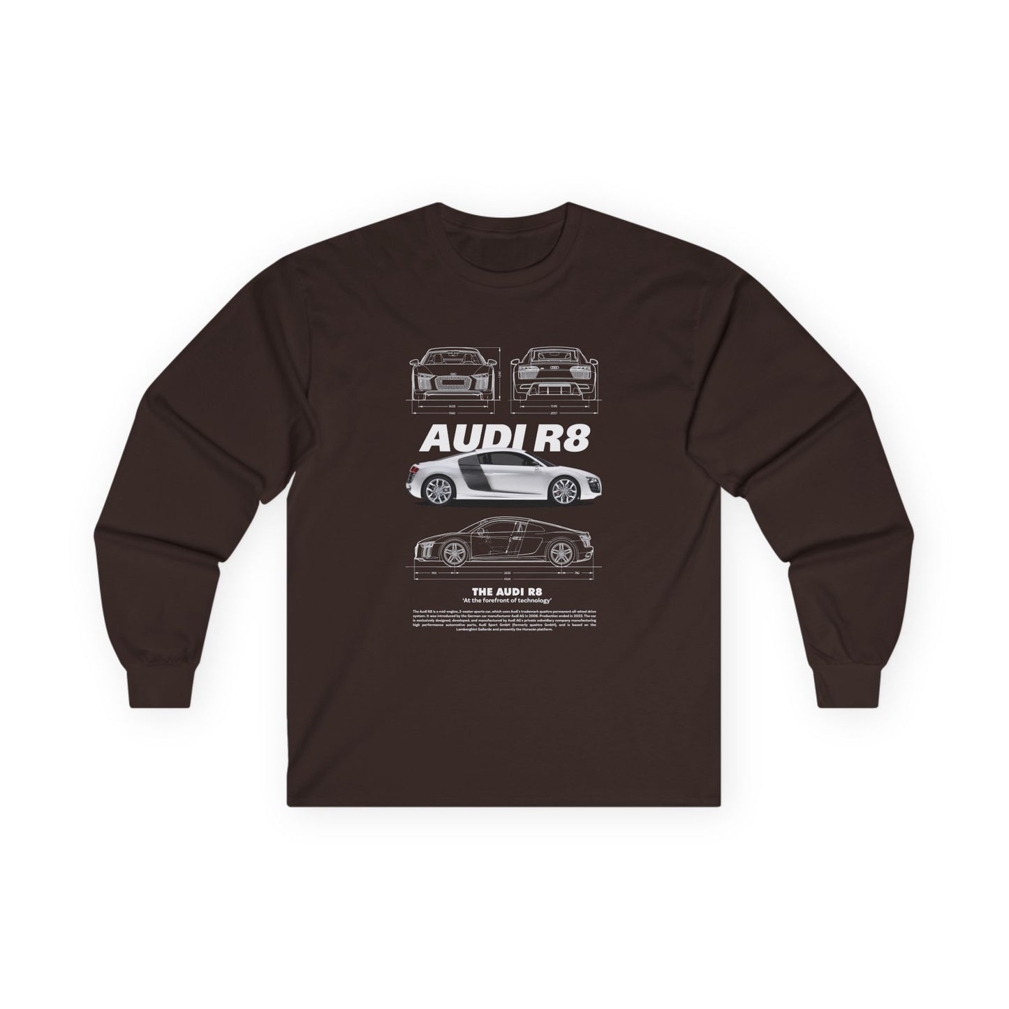 Audi R8 Unisex Long Sleeve Tee - Perfect Gift for Car Enthusiasts - CreativeRino