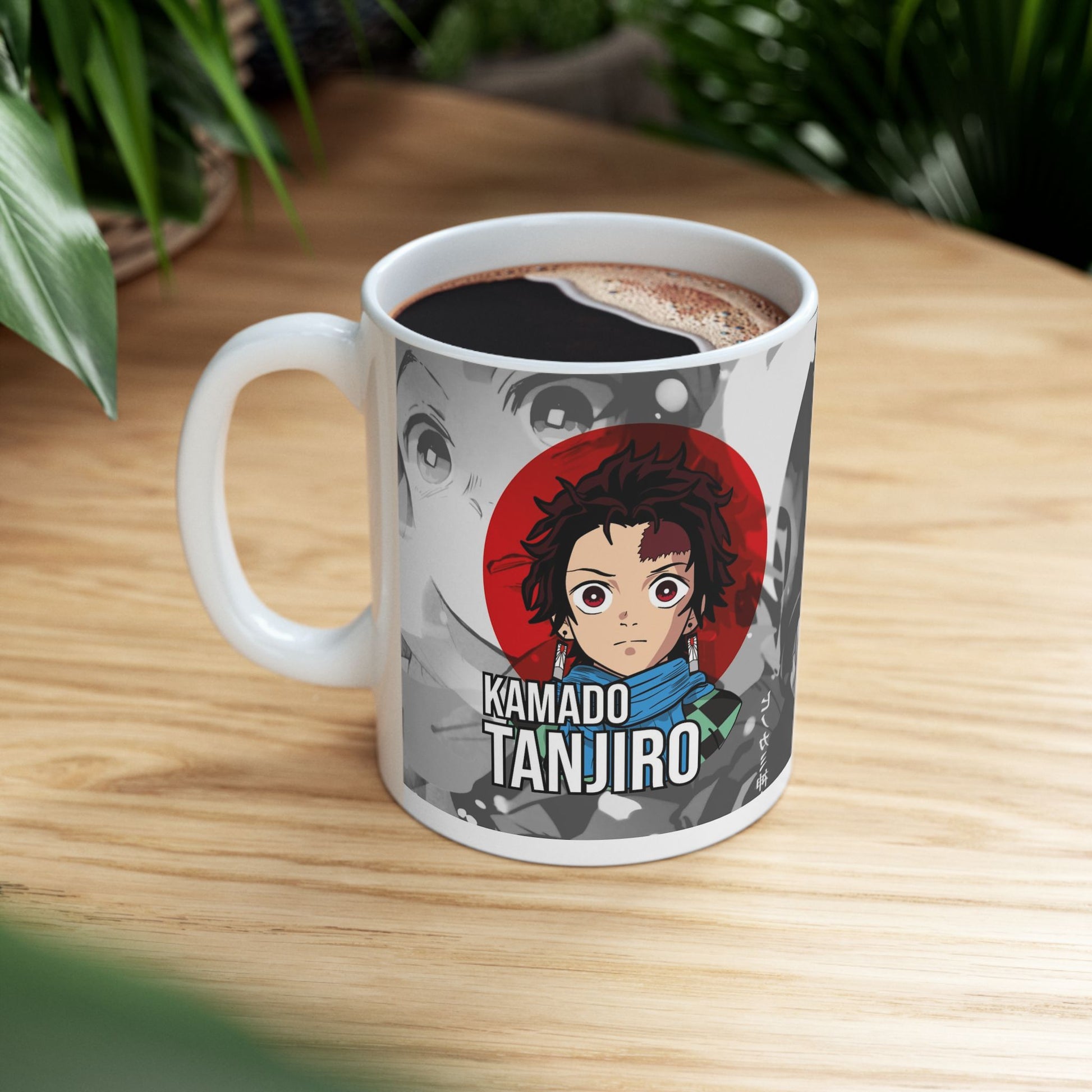 Anime-Inspired Ceramic Mug - Tanjiro Bold Character Design - CreativeRino