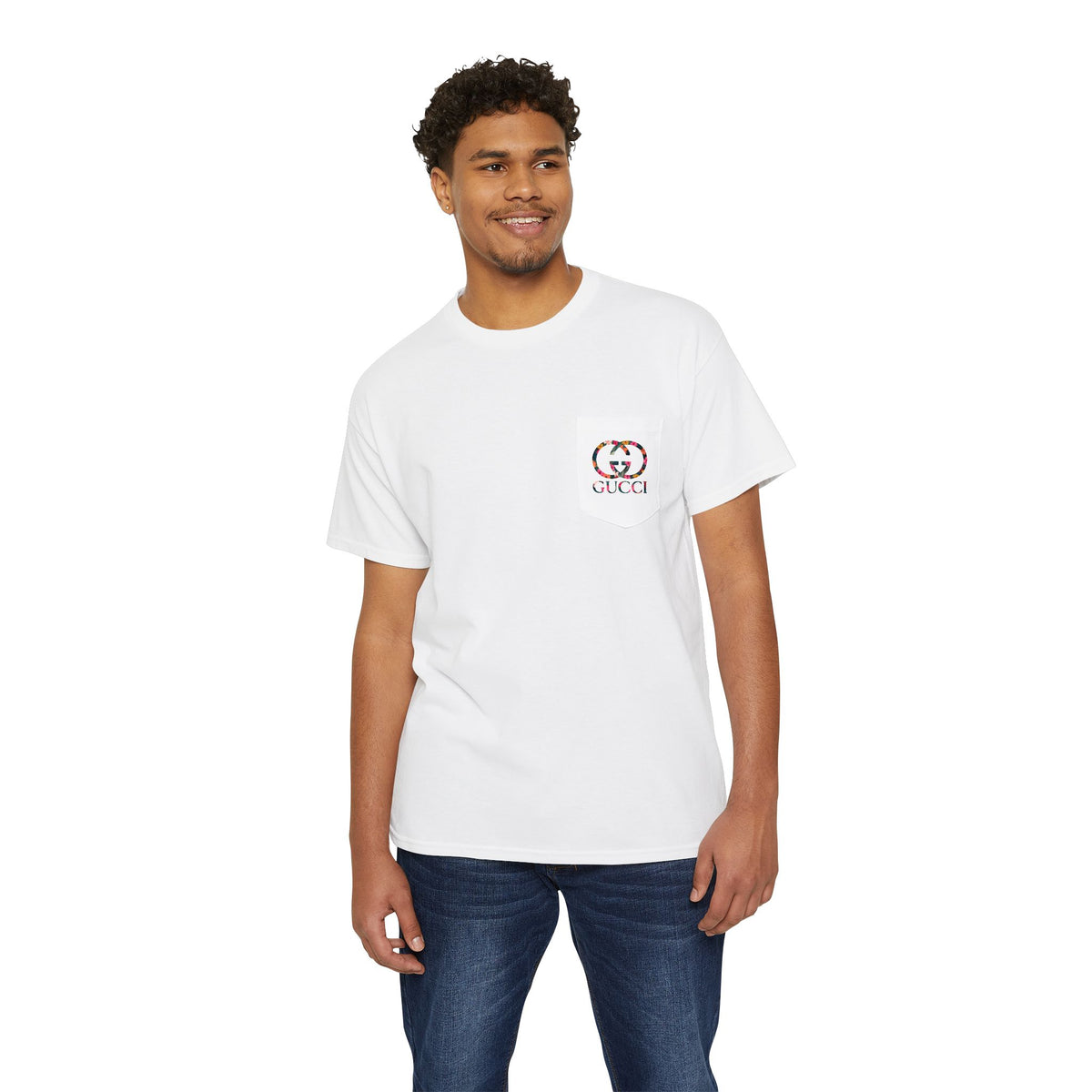 Gucci Unisex Heavy Cotton Pocket Tee - Stylish & Comfortable Everyday Wear - CreativeRino