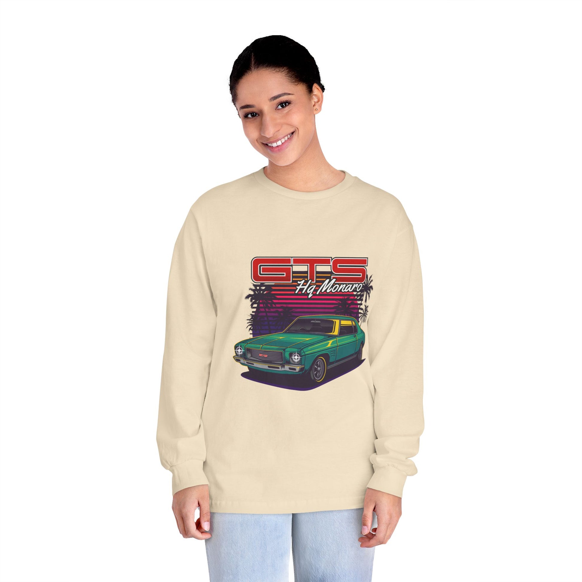 Retro GTS Car Long Sleeve T-Shirt for Car Enthusiasts - CreativeRino