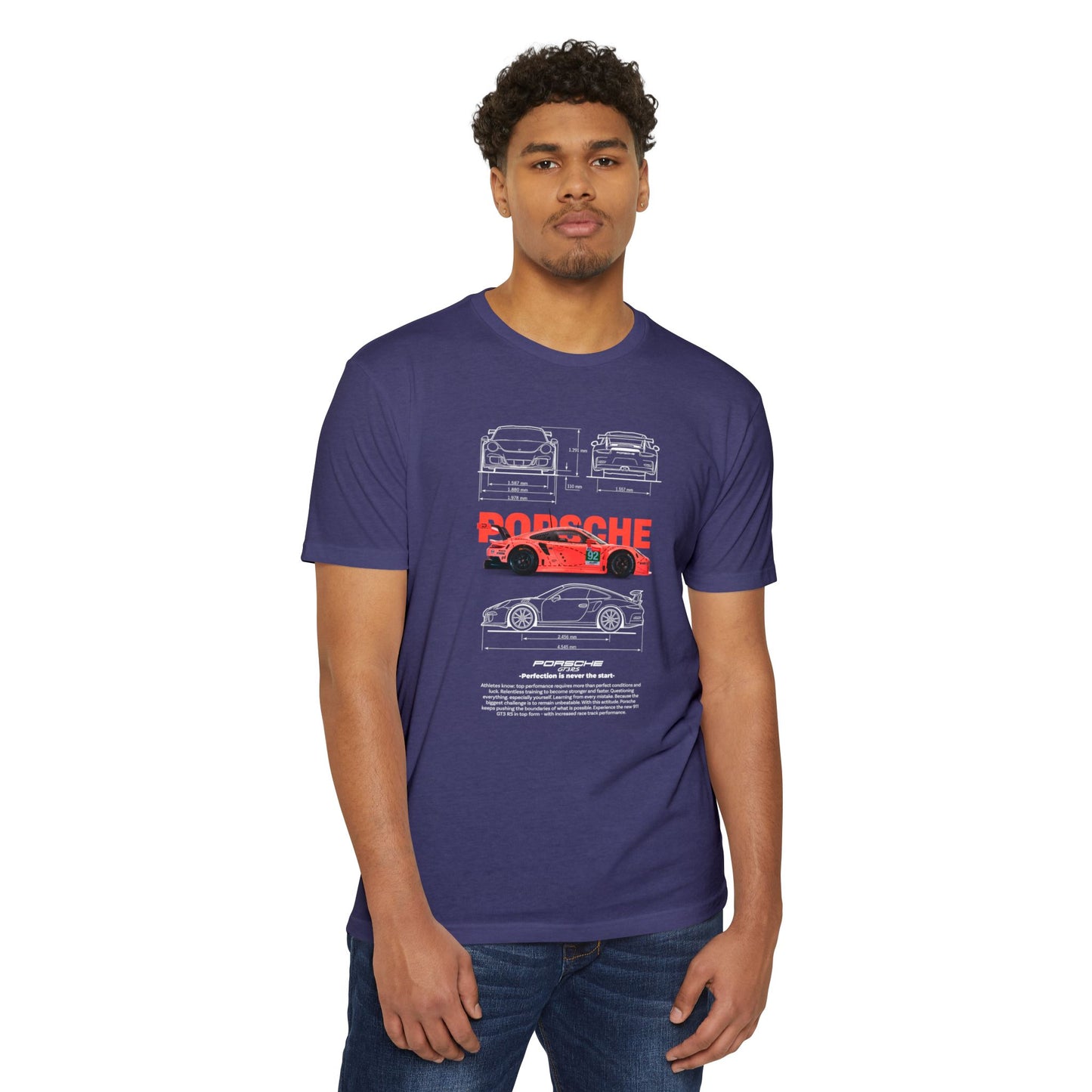 Porsche Gt3rs Vintage Graphic Unisex T-Shirt | Perfect Gift for Car Enthusiasts - CreativeRino