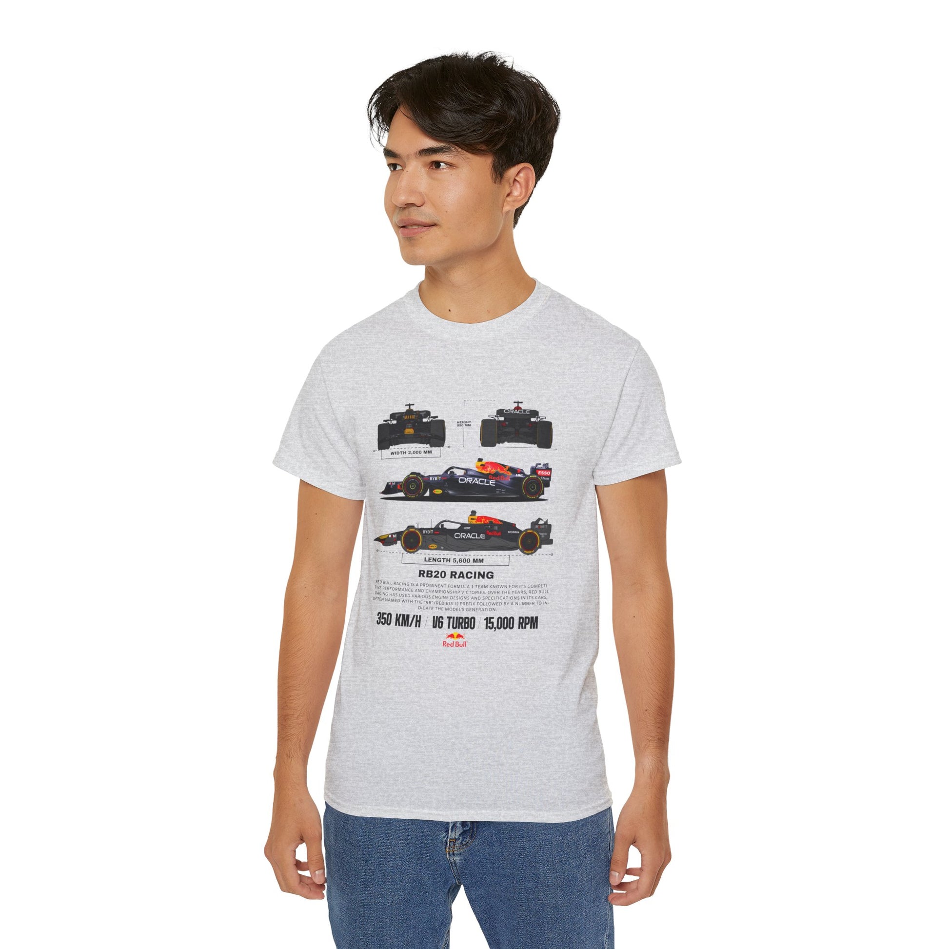 RB20 Racing Unisex Ultra Cotton Tee - Perfect T-shirt for Motorsport Fans - CreativeRino