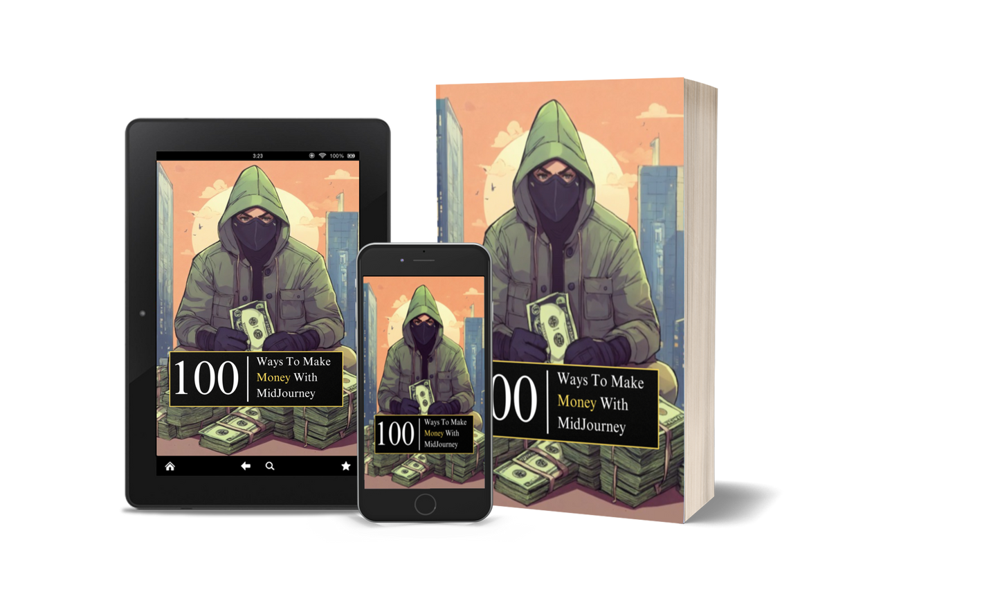 100 Ways To Make Money With MidJourney E-Book | 1500+ Midjourney Prompts CreativeRino