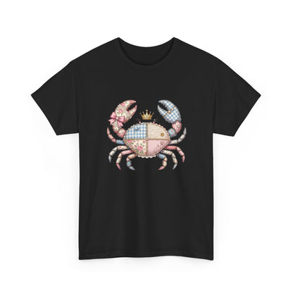 Patchwork Crab T-Shirt — Cute Coastal Animal Tee for Beach Lovers Printify