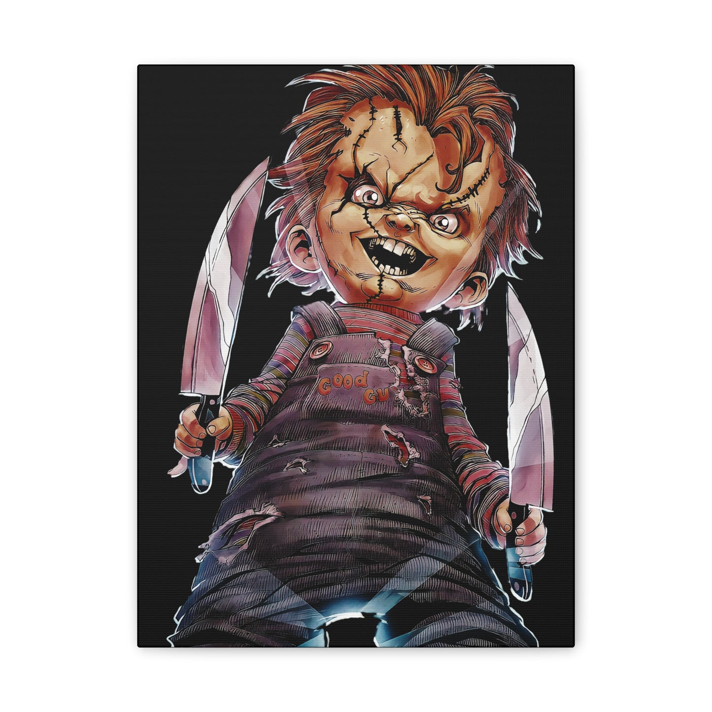 Horror Canvas Art - Chucky Vibes - Spooky Home Decor for Halloween Fans - CreativeRino
