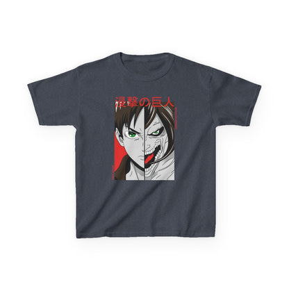 Kids Anime Attack on Titan Tee - Heavy Cotton™ T-shirt for Young Fans - CreativeRino
