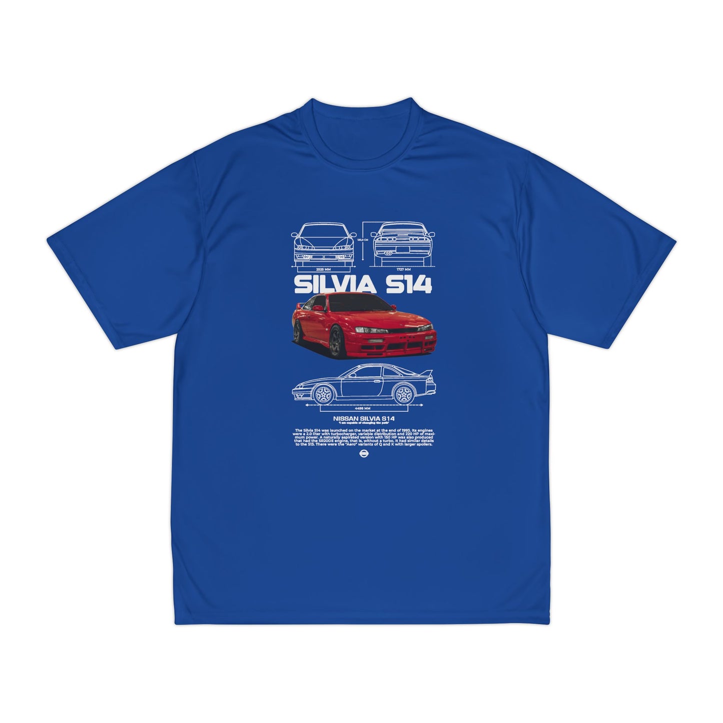 Nissan Silvia S14 Men's Performance T-Shirt - Graphic T-shirt for Car Enthusiasts - CreativeRino