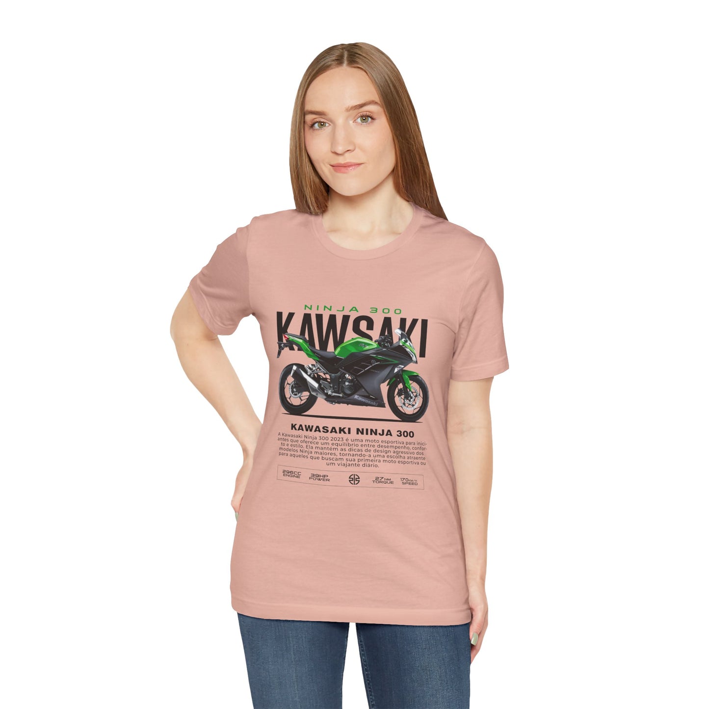 Kawasaki Ninja 300 Unisex T-Shirt - Vintage Motorcycle Graphic Tee - CreativeRino
