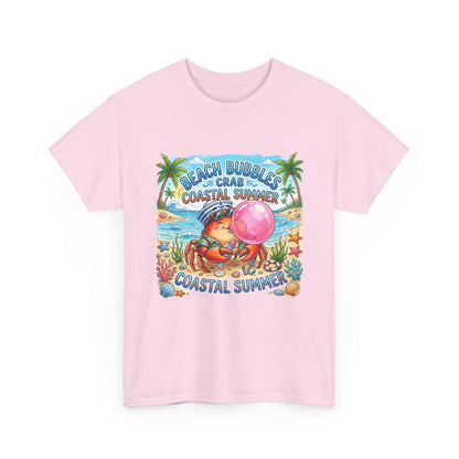 Beach Bubbles Crab Coastal Summer T-Shirt Printify