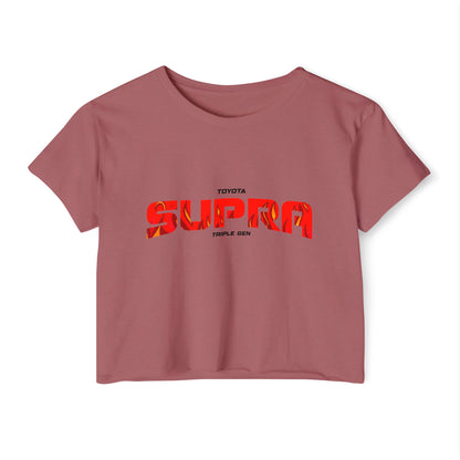 Toyota Supra Festival Crop Top - Stylish Summer Tee for Car Enthusiasts - CreativeRino