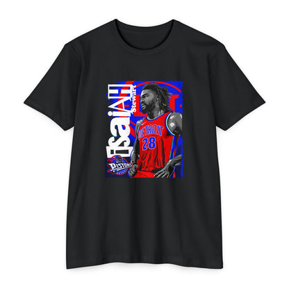Isaiah Stewart Basketball Unisex CVC Jersey T-shirt - Vibrant Orange Graphic Tee - CreativeRino