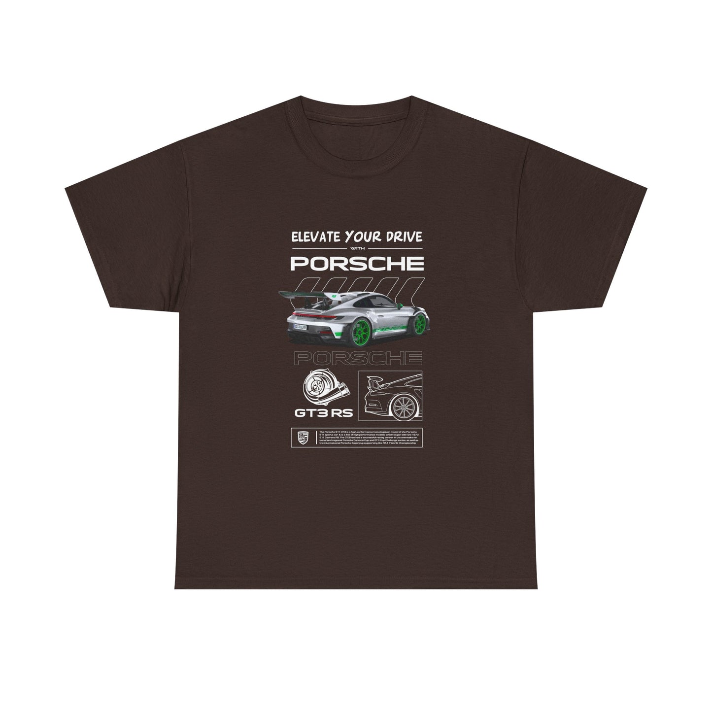 Porsche 911 Elevate Your Drive Unisex Heavy Cotton Tee - CreativeRino