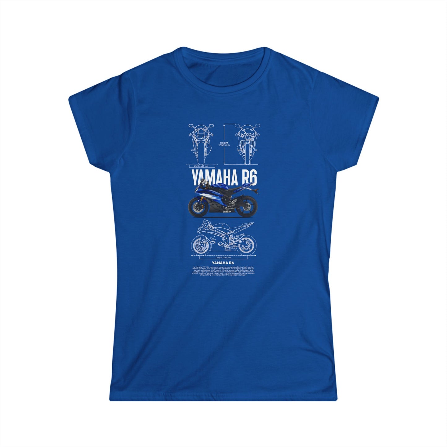 Yamaha R6 Women's Softstyle Tee - Perfect for Motorcycle Enthusiasts - CreativeRino