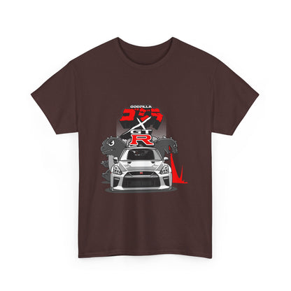 Nissan GT-R Godzilla Unisex Heavy Cotton Tee - Racing T-shirt Design for Car Enthusiasts - CreativeRino