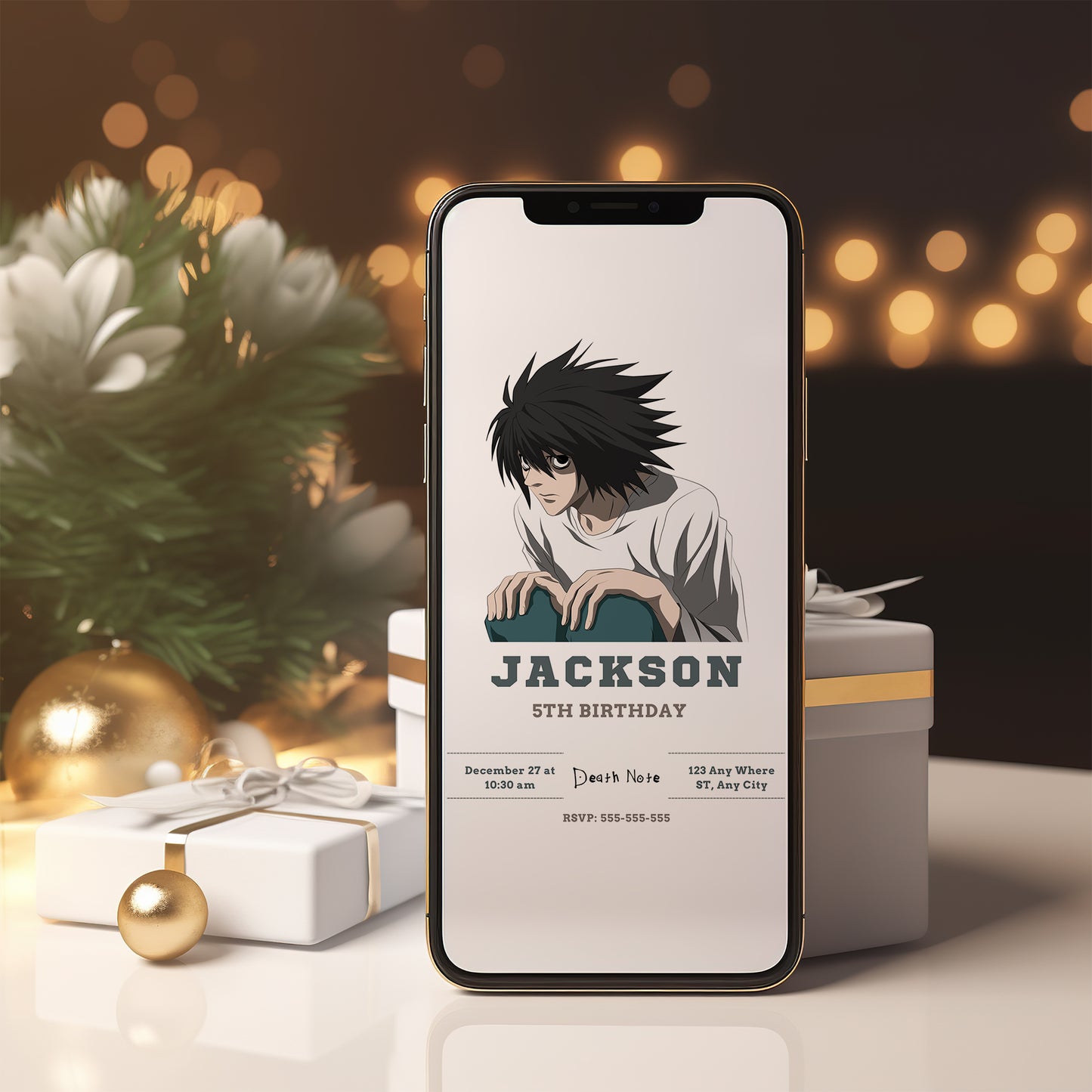 Death Note Birthday Invitation Template - CreativeRino