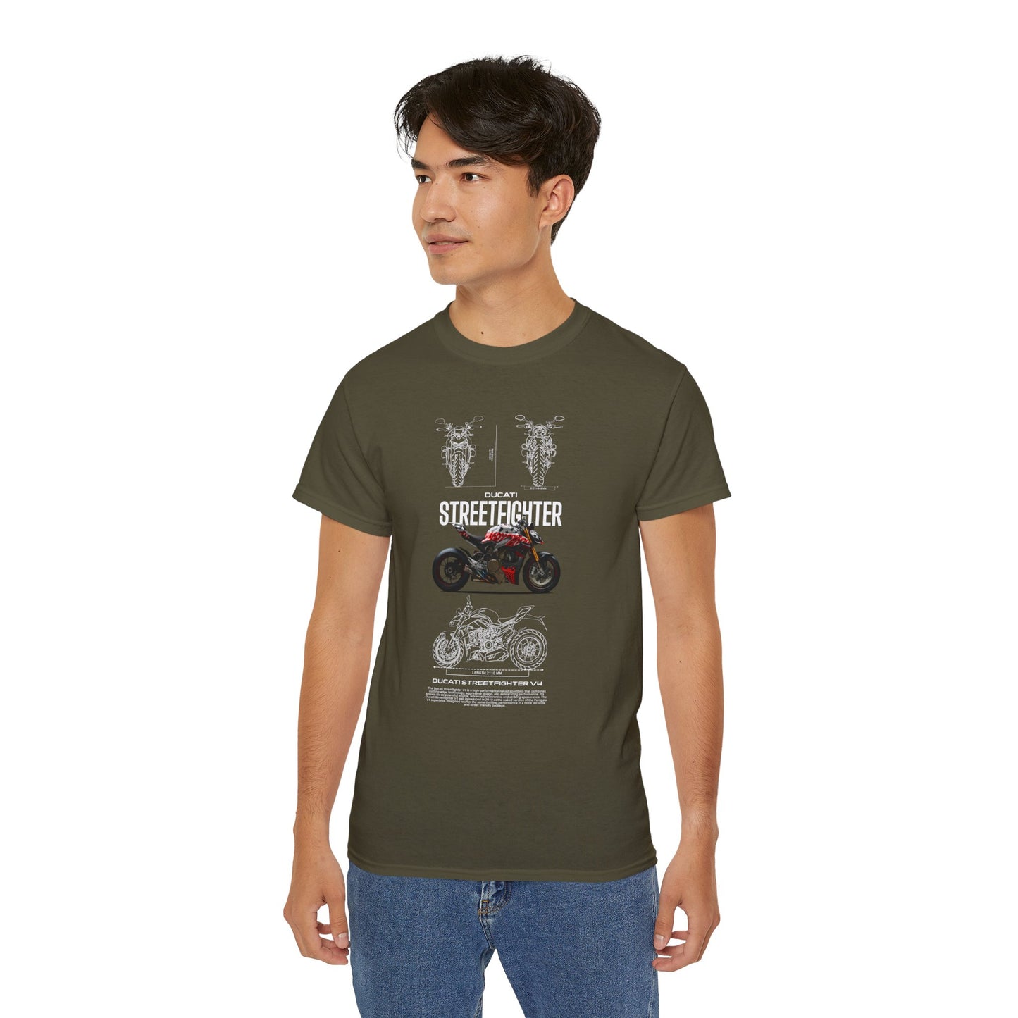 New Streetfighter V4 Motorcycle Graphic Unisex Tee - Perfect T-shirt for Riders and Enthusiasts - CreativeRino